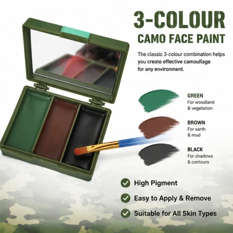 3 Colors Camouflage Face Paint - Camo Face Paint review and price