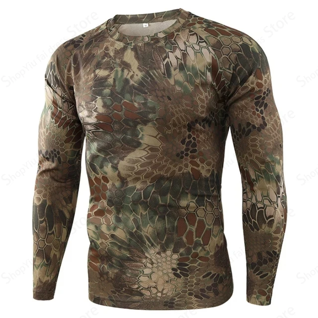 Mens Camo Long Sleeve T Shirt  - Outdoor Hunting Prints review and price
